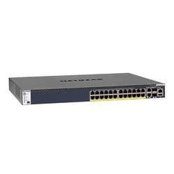 NETGEAR M4300-28G-POE+ 24-port PoE+ Layer 3 Stackable Fully Managed Switch with 2 x 10GBASE-T & 2 x SFP+ & 1000W PSU